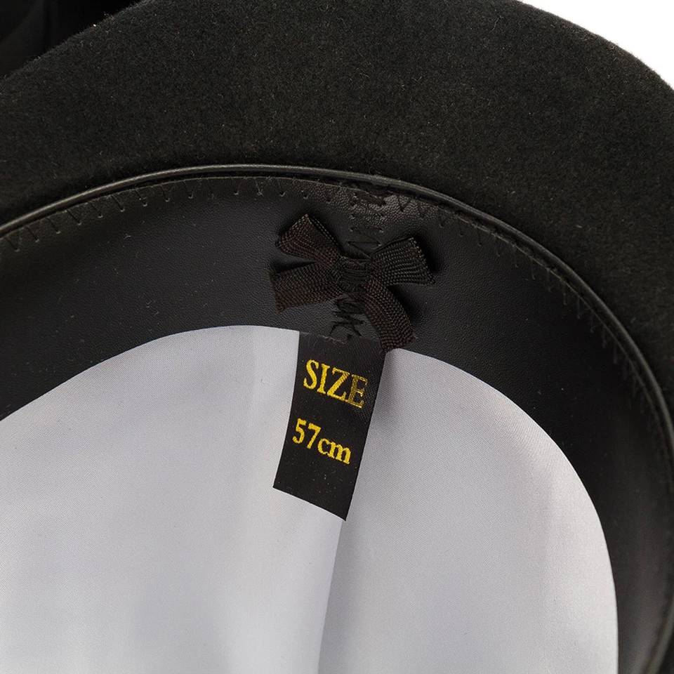 Gorras de bombín Derby 100 % lana negras estilo tradicional victoriano para hombres mujeres Foto 3 de 4