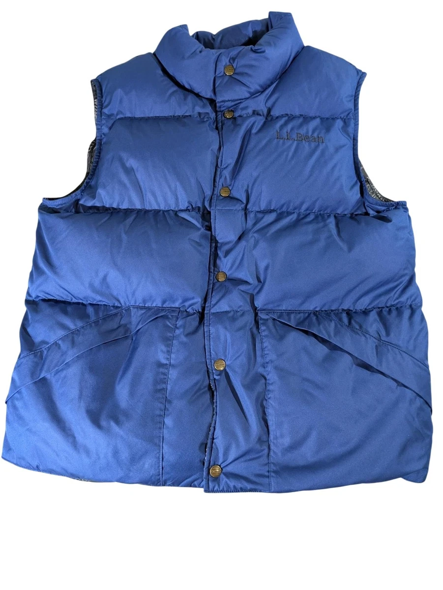 名作　80s llbean down vest navy made in USA Navy LL Bean Puffer Down Vest – NOIROHIO VINTAGE