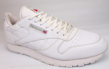 Zapatillas informales Reebok Classic LTHR para hombre talla 15,0 M, blancas para caminar