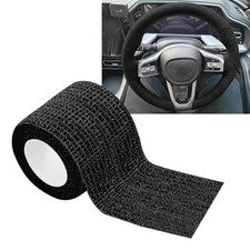 Car Steering Wheel Cover, Self-Adhesive Steering Wheel Tape for Improved Black