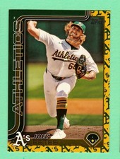 2025 Topps 445 Joey Estes Team Color Border Variation Athletics Case Hit SP