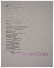 Meridel LeSUEUR / GO DOWN Signed Broadside 1st Edition 1980 #107135