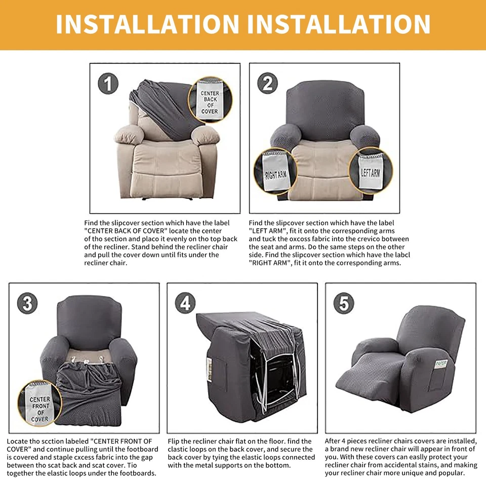 Funda Sofá Sillón Elástica Hoja Jacquard Impermeable, Protección Muebles Foto 3 de 4