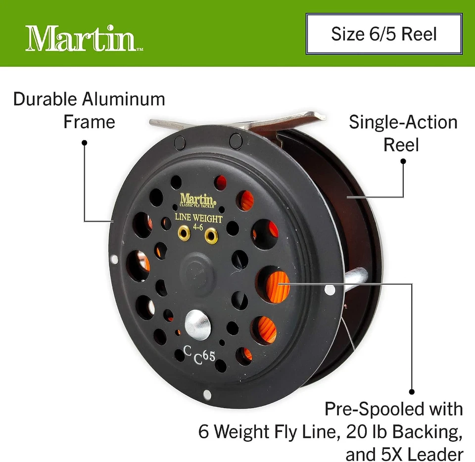 Martin Caddis Creek Mulinello Da Pesca a Mosca, Bobina in Alluminio Rinforzato C - Immagine 2 di 4