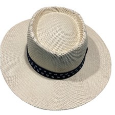 Men's Dockers Straw Gamblers Hat Anchor Motif Size L / XL