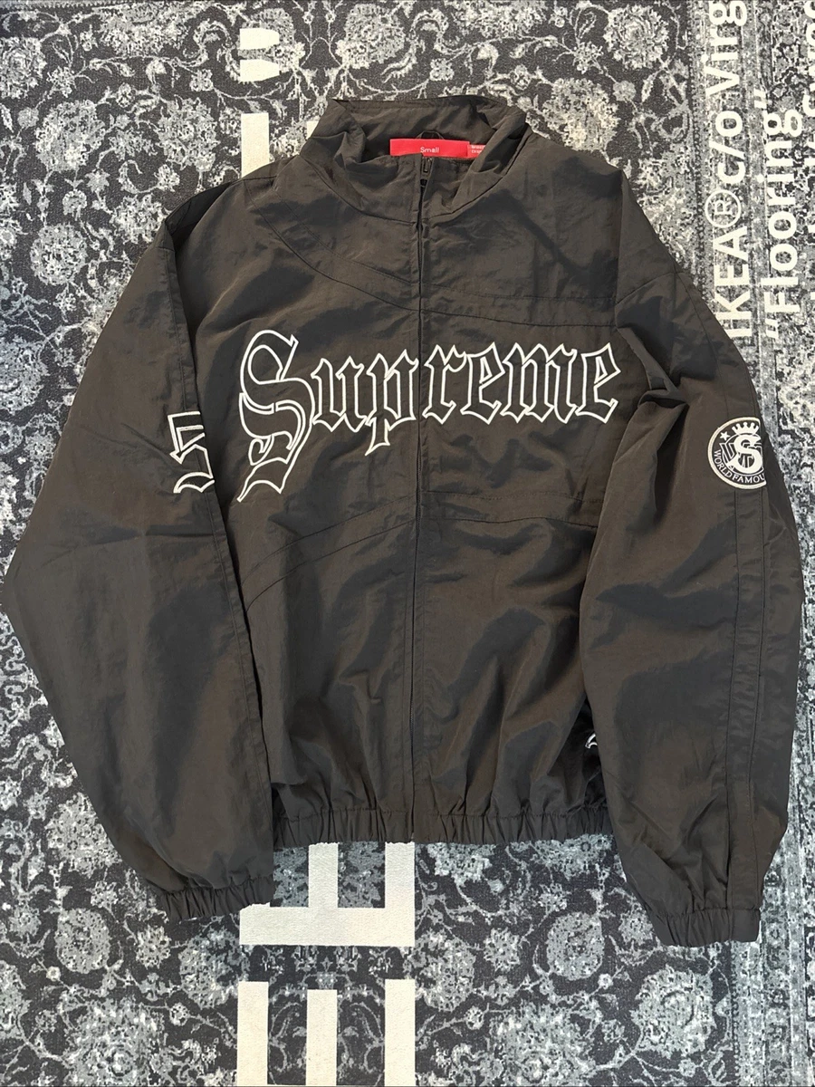 Supreme Old English Track Jacket 'Black' Size Small Preowned | eBay