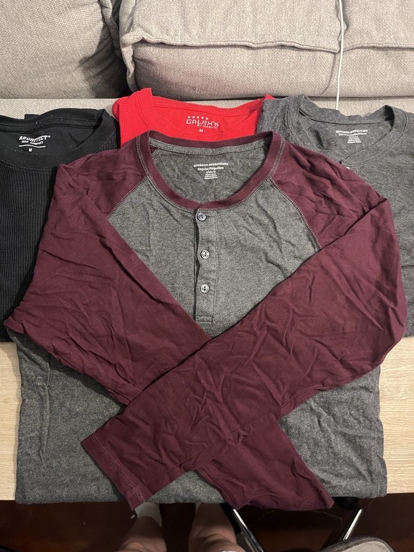 Lot of 4 Men’s Thermal And Henley Shirts, Size Medium - Used