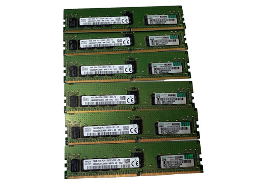 LOT OF 6 SK hynix HMA82GR7CJR8N-WM 16GB 2RX8 PC4-2933Y DDR4 Server RAM RDIMM