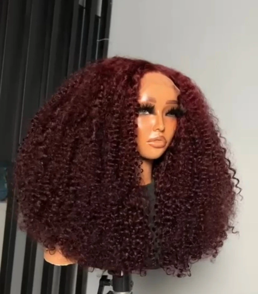  Peluca de encaje transparente 100 % cabello humano, rizos euroasiáticos, 5x5, SDD, 250 % densidad. Foto 4 de 4