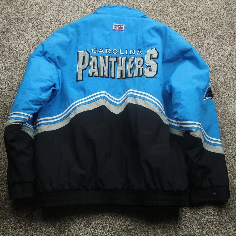 Vintage Logo Athletic Carolina Panthers NFL Jacket XL Full Zip Coat - Image 2 of 4