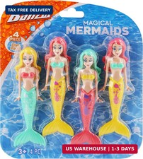 Dive Mermaids 4pc Colors May Vary