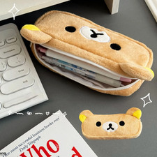 Cute Cartoon Bear Pencil Case Kawaii Pen Pouch Kids Girls School Stationery