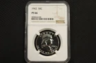 NobleSpirit Lovely 1962 50c Franklin Half Dollar PF 66 NGC