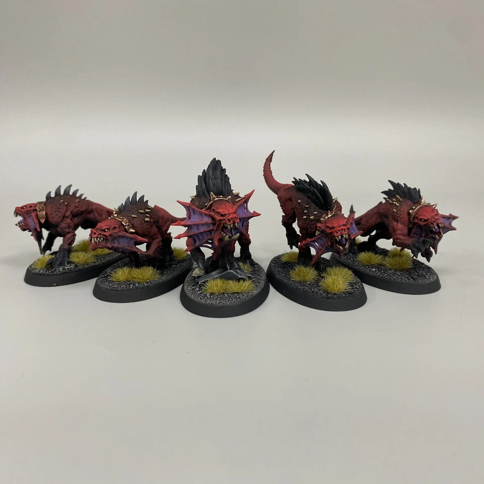 5 FLESH HOUNDS OF KHORNE CHAOS DAEMONS WARHAMMER 40,000 AGE OF SIGMAR AOS 40K - Image 3 of 4