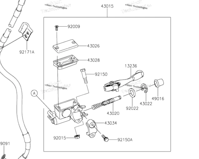 Palancas de embrague de pivote CNC Racing para KAWASAKI KLX300R 2020-2024 KLX300R Foto 3 de 4