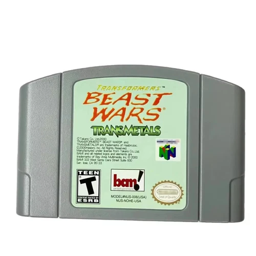 Transformers - Beast War Cross Metal N64 game Card