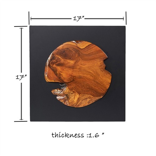Decorazione da parete rustica in legno di teak 17''x 17'' casale bordo vivo decorazione arte da parete regali - Foto 10 di 14
