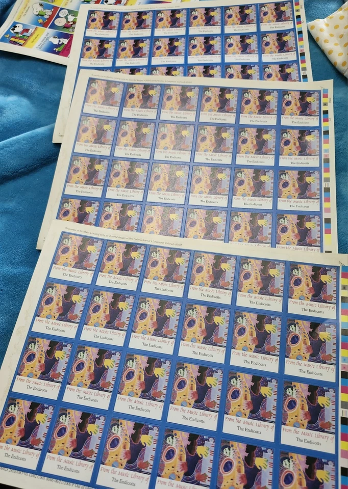 Vintage - 144 Colorful Images Peanuts Gang Custom Book Name Adhesive Labels - Image 4 of 4