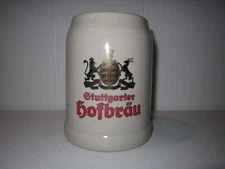 Vintage GTUTTGARTER HOFBRAU 0.5 L German Glazed Ceramic Beer Stein Stoneware