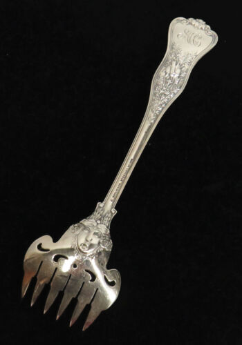 TIFFANY & CO OLYMPIAN GOLD WASHED STERLING SILVER 5 1/2" SARDINE FORK - Picture 2 of 5