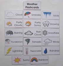 Teacher Made Learning Resource Word Wall Weather Flashcards