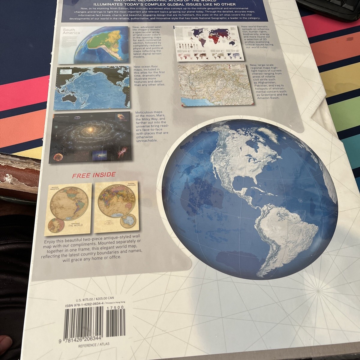 National Geographic Atlas of the World with 2 maps National