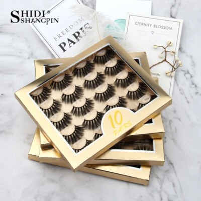 SHIDISHANGPIN 10 Paar Wimpern Nerz Wimpern Natural 3D Nerz Lashes False Eye