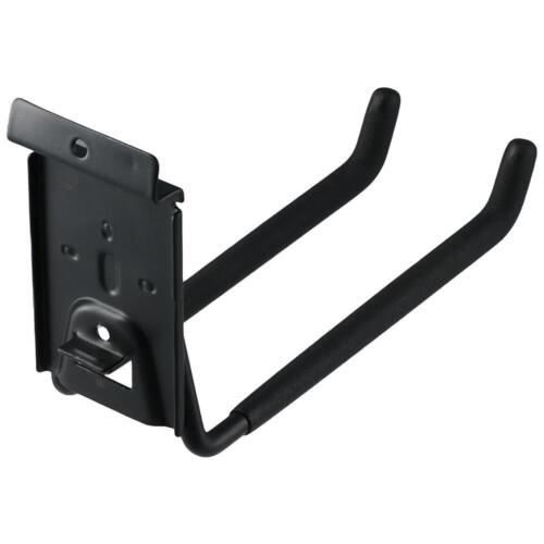 2Pcs Black Storage Slatwall Double Hooks Metal 7’’ Holder Tool  Garden Hose - Afbeelding 1 van 9
