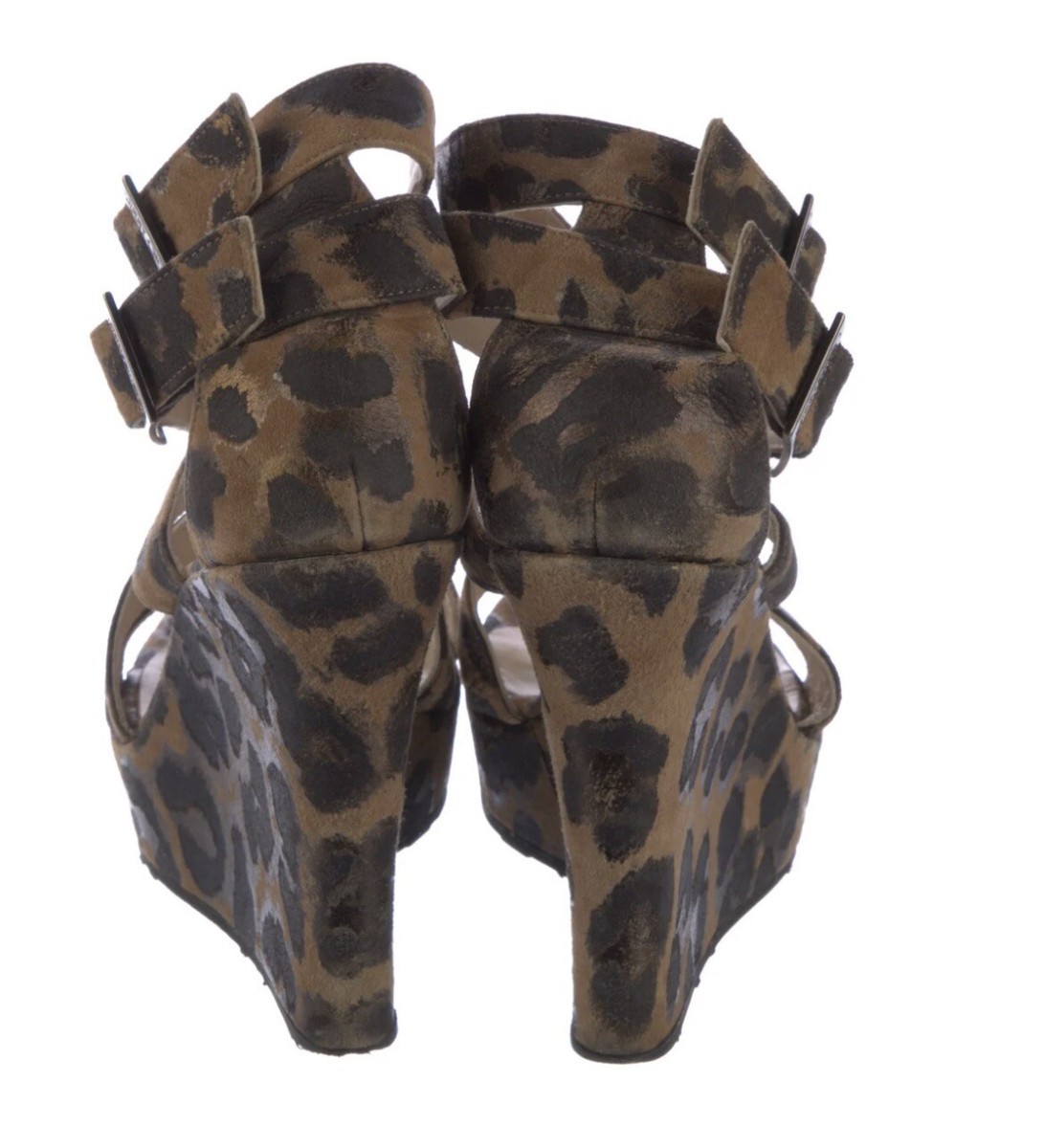 Jimmy Choo Leopard Print Platform Sandals Size 36EU | eBay