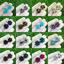 8mm Handmade Natural Gemstone Round Beads Flo...