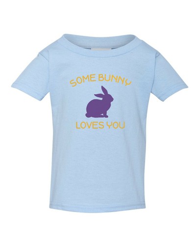 Toddler Youth Some Bunny Loves You Shirt Easter Rabbit Tee Spring T-Shirt - Picture 5 of 8