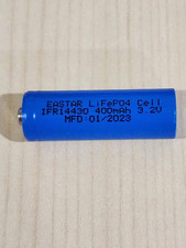 6 pc 14430 3.2v LiFePO4 RECHARGEABLE BATTERY 400mAh solar lights b.top mfg 01/23