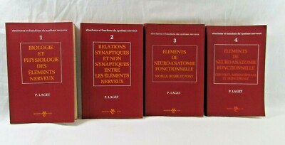 Structures en Fonctions du Systeme Nerveux by P. LAGET Volumes 1-4 French Ed.