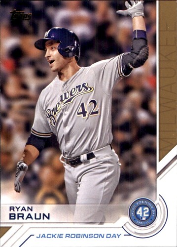 2017 Topps Jackie Robinson Day #JRD24 Ryan Braun milwaukee brewers