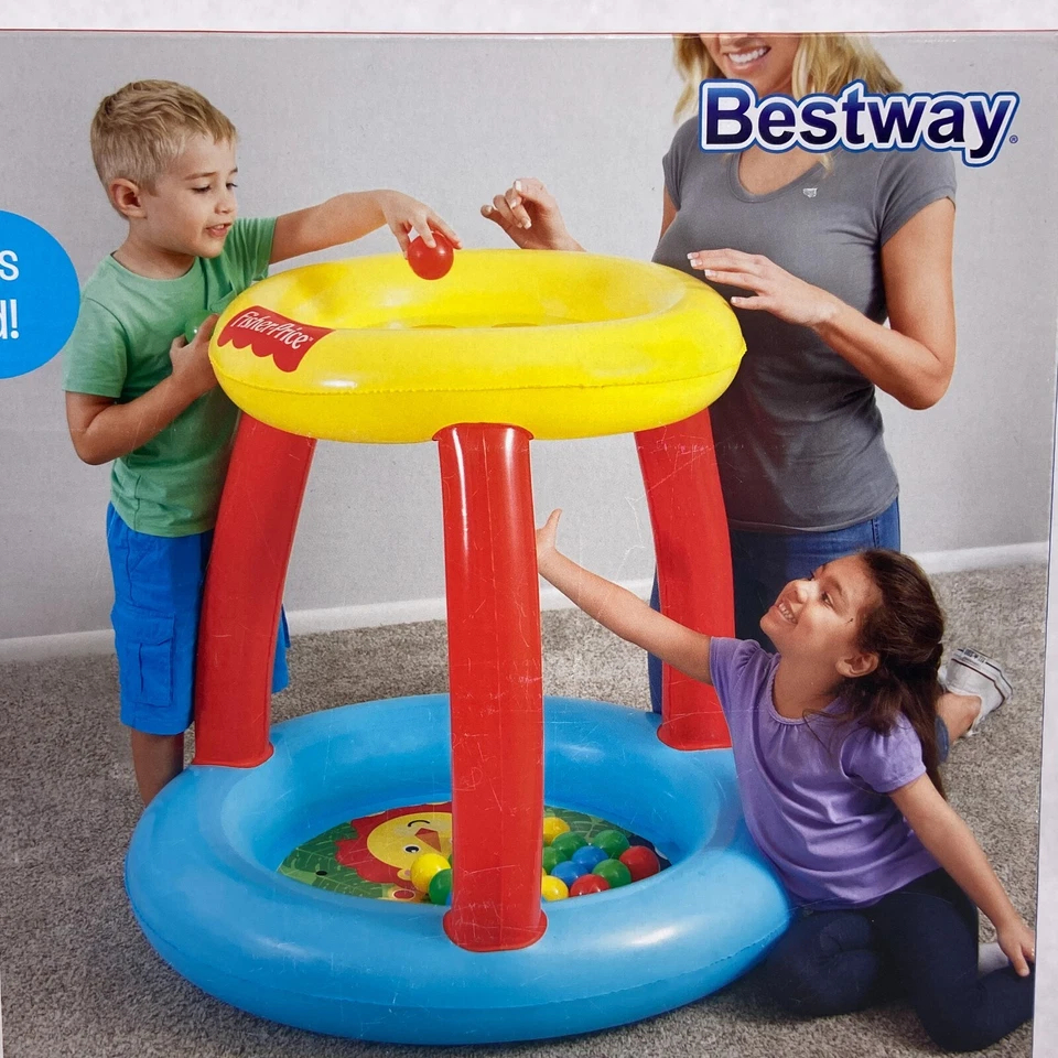 Fisher-Price Ball Pit Inflable Animal Friends Desarrolla Habilidades Motrices 15 Bolas Foto 2 de 4