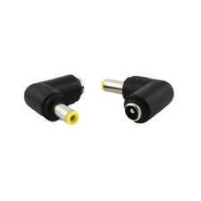 10x DC Power 5.5 x 2.5mm Male Right Angle To 5.5x 2.1mm Female Adapter Connector