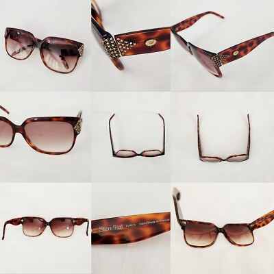 Stendhal Vintage Sunglasses Tortoise shell with Rhinestones  display picture 3