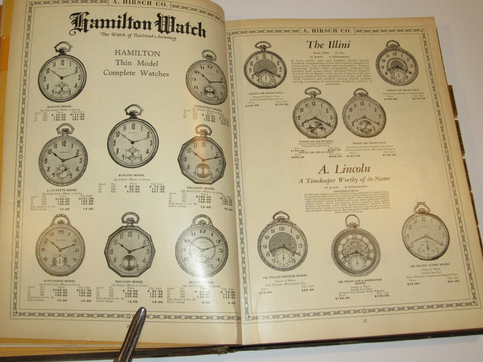 VTG 1927 JEWELRY STORE WHOLESALE CATALOG! POCKET WATCHES/WRISTWATCHES/RINGS&MORE - Image 2 of 4