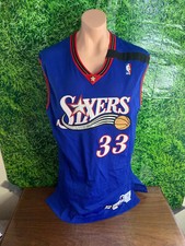 1999-00 Philadelphia 76ers Basketball #33 Jumaine Jones Game Worn Jersey 48+4