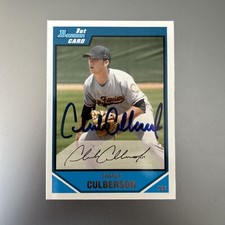 CHARLIE CULBERSON 2008 BOWMAN AUTOGRAPHED SIGNED AUTO BASEBALL CARD