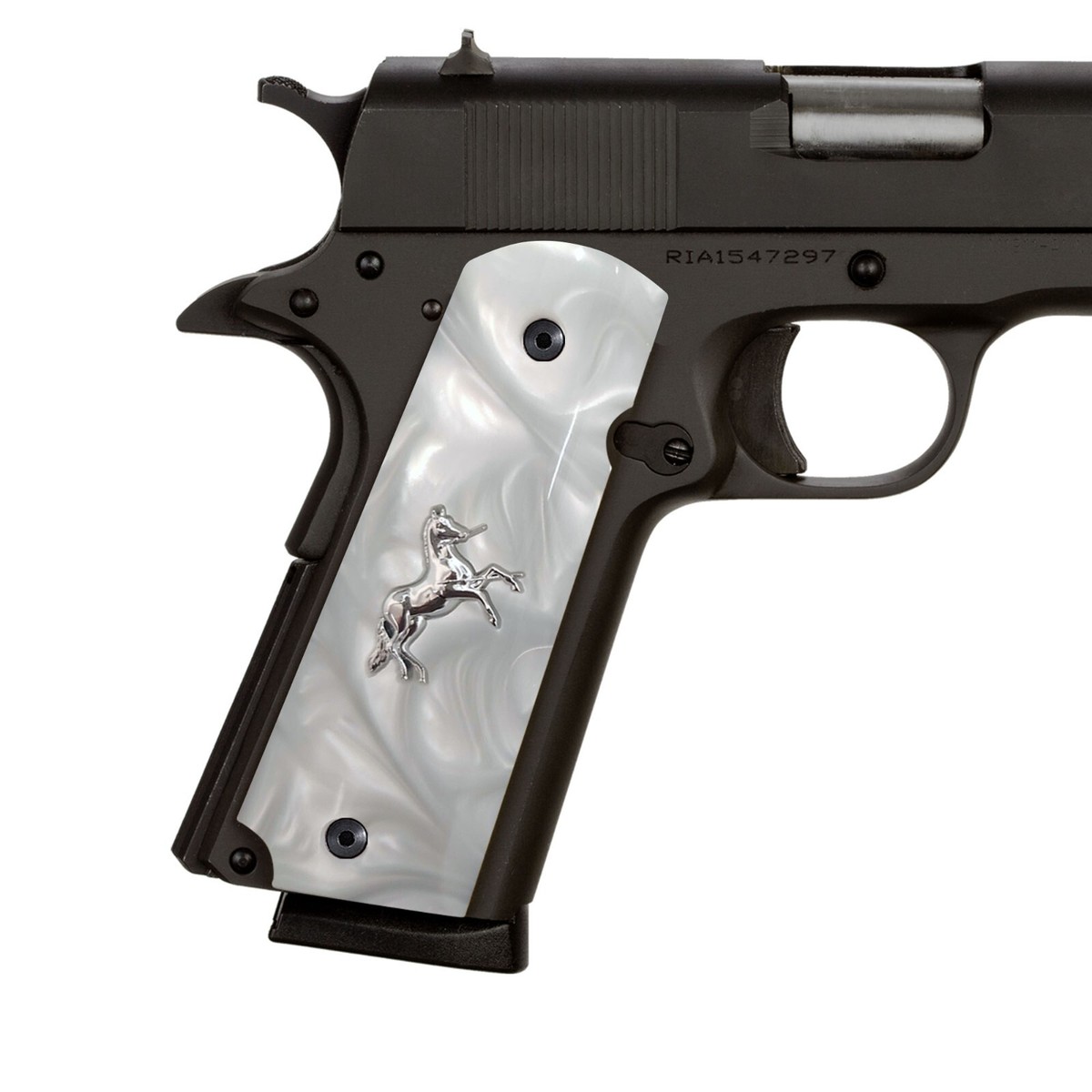 エジプト Egypt製 1911ガバメント用 パールホワイトグリップ パックマイヤー 1911 フルサイズ用 ブリリアントパールグリップ