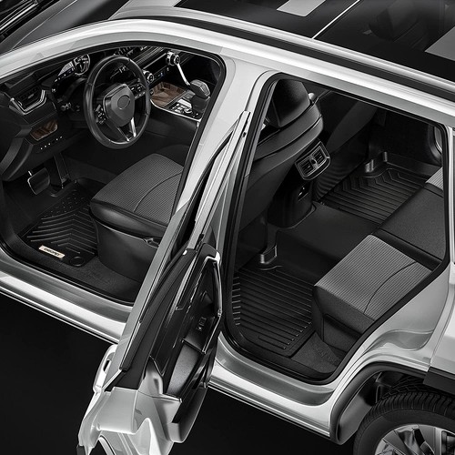OEDRO Floor Mats for 2015-2020 Honda Fit TPE Rubber All Weather 2 Row Liners Set - Foto 11 di 12