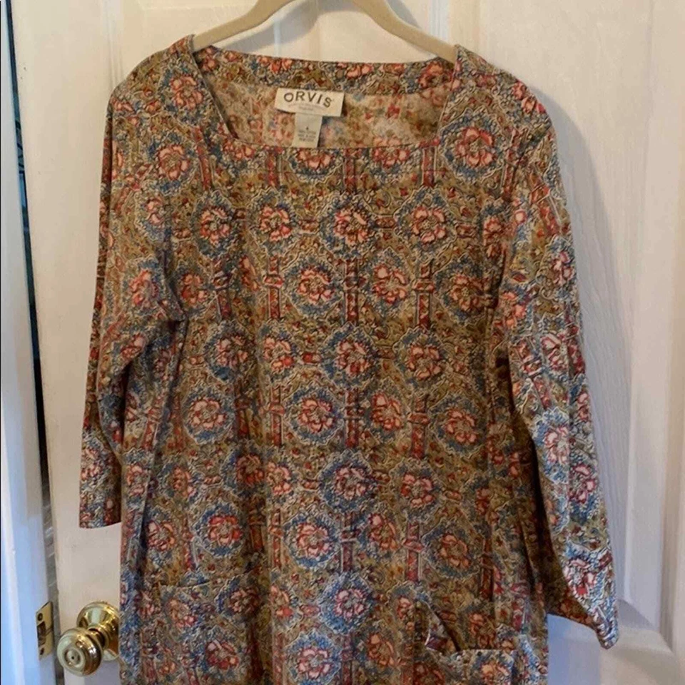 Orvis vintage Women’s Size 6 prairie floral print dress - Image 2 of 4