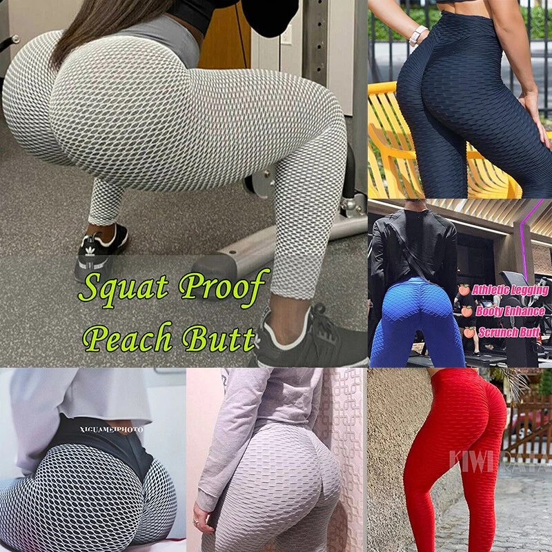 Women Leggings Yoga Pants Butt Push Up Anti Cellulite Gym Scrunch Booty  Shaper