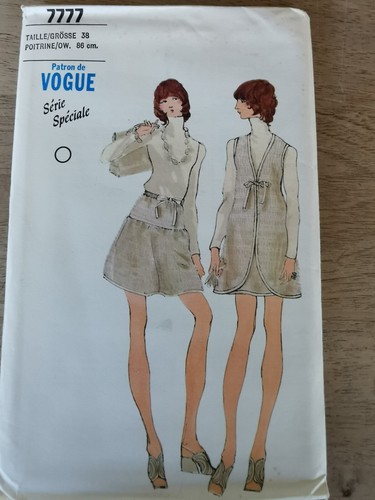 Patron De Couture VOGUE Vintage 1951 - Costume Jupe Et Veste Taille B30 D'après Patou