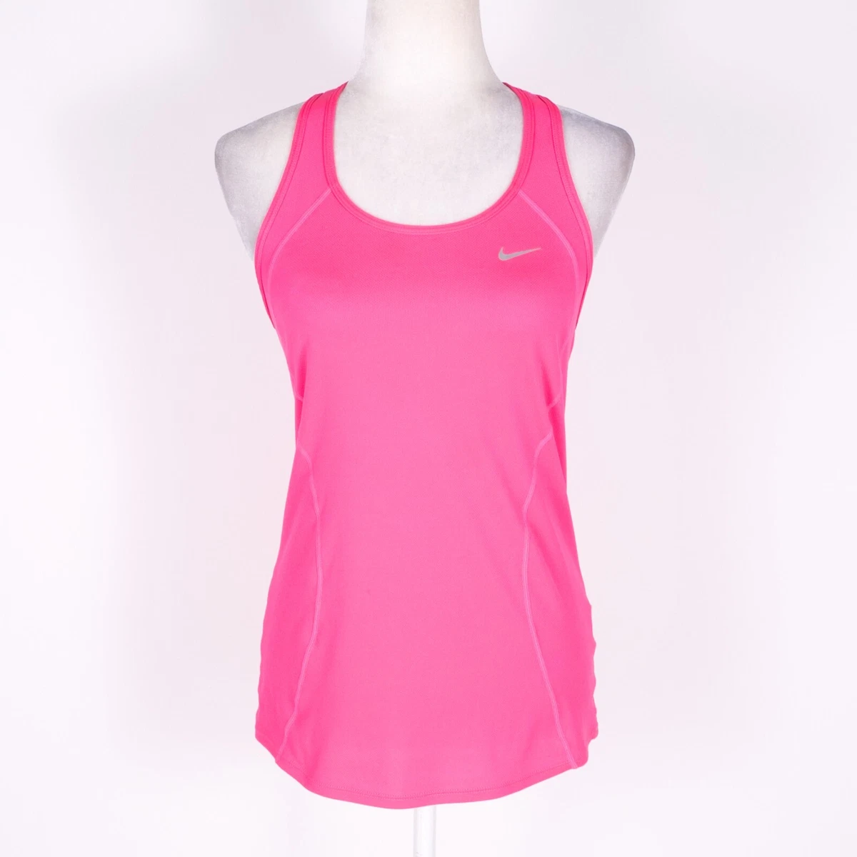 Nike Women's One Dri Fit Logo Racerback Tank Top Pink Size Small