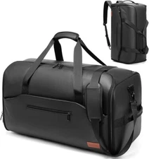 Garment Duffle Bags Travel Convertible Carry Garment Bag Shoe Compartment Black