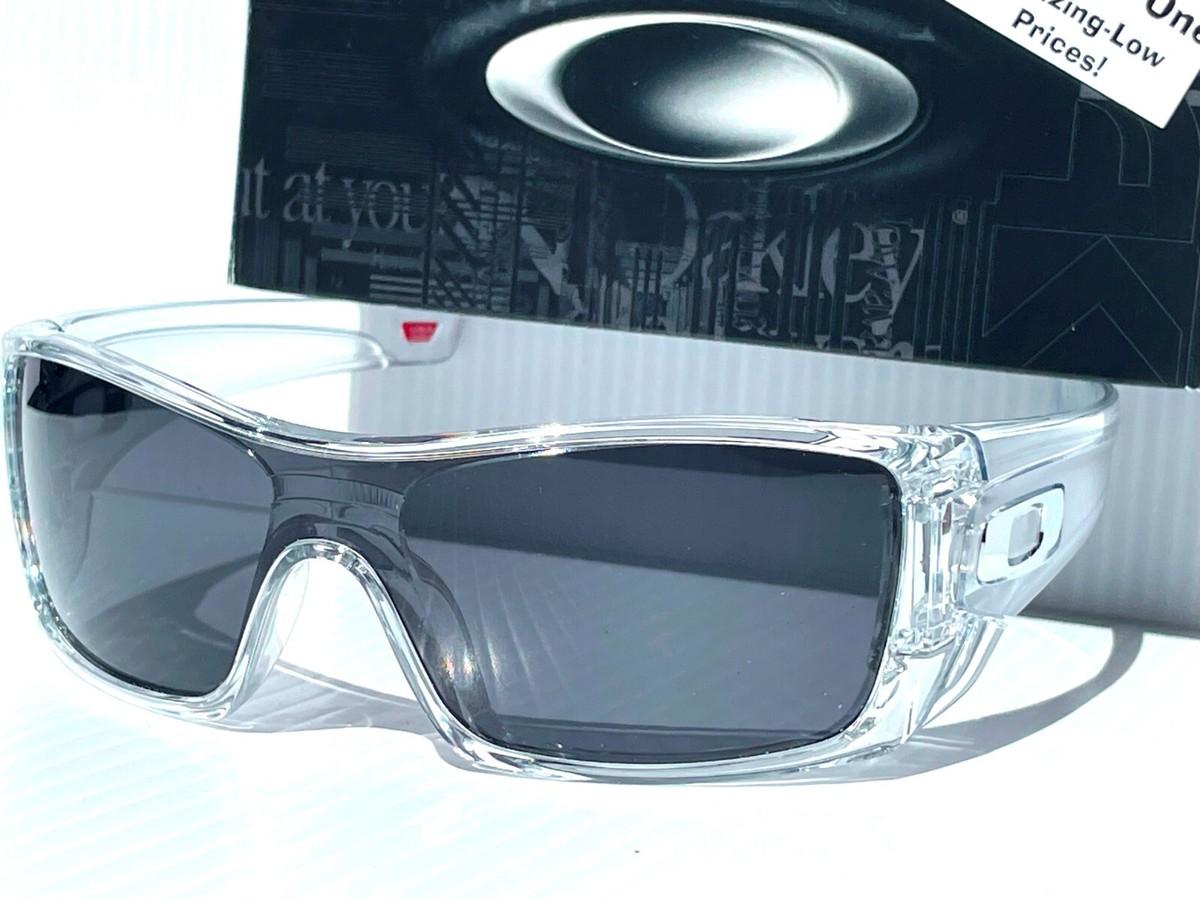NEW Oakley BATWOLF Shiny Clear POLARIZED Galaxy Black Lens