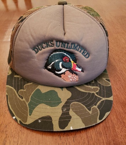 Vtg Ducks Unlimited Camouflage Snapback 