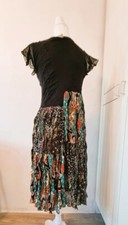 Robe Femme Sans Manches JOCAVI - Taille 40/42 - Imprimé Crème & Rouge - Très Bon état